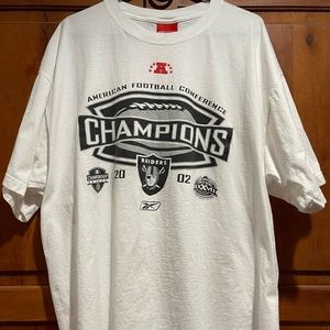 Oakland Raiders Vintage Western Conference 2002 Champions Reebok Shirt (NEW)